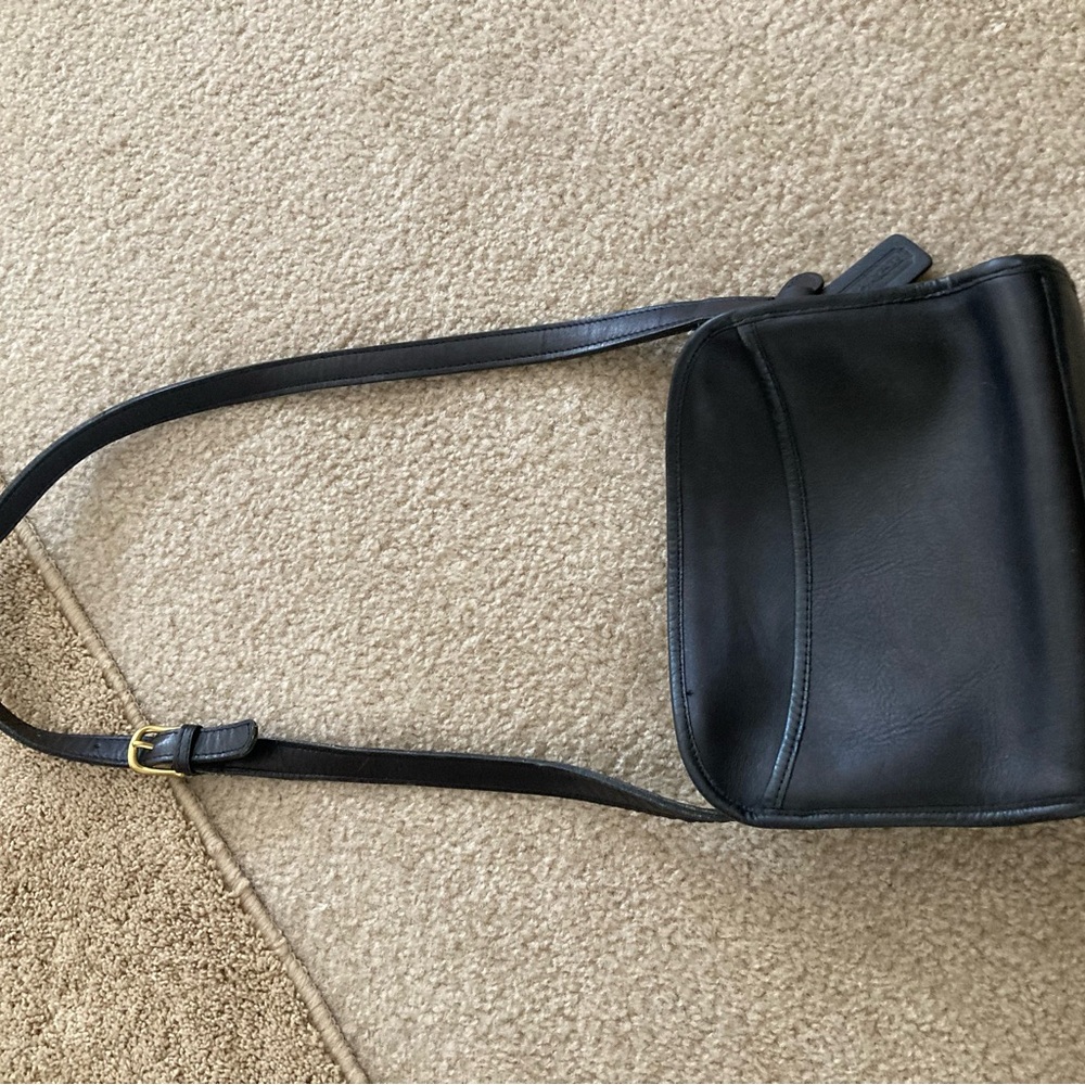 Coach Black Leather Crossbody Bag